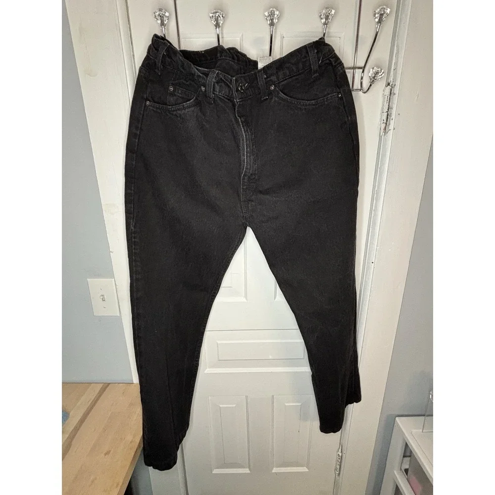 VTG Levi's 505 Men's 38x32 Black Denim Jeans Orange Tag Reg. Straight *SeeDesc*